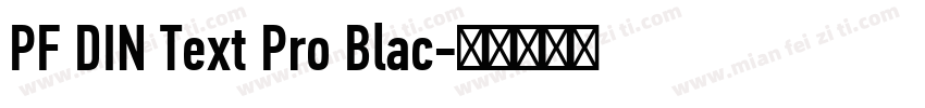 PF DIN Text Pro Blac字体转换